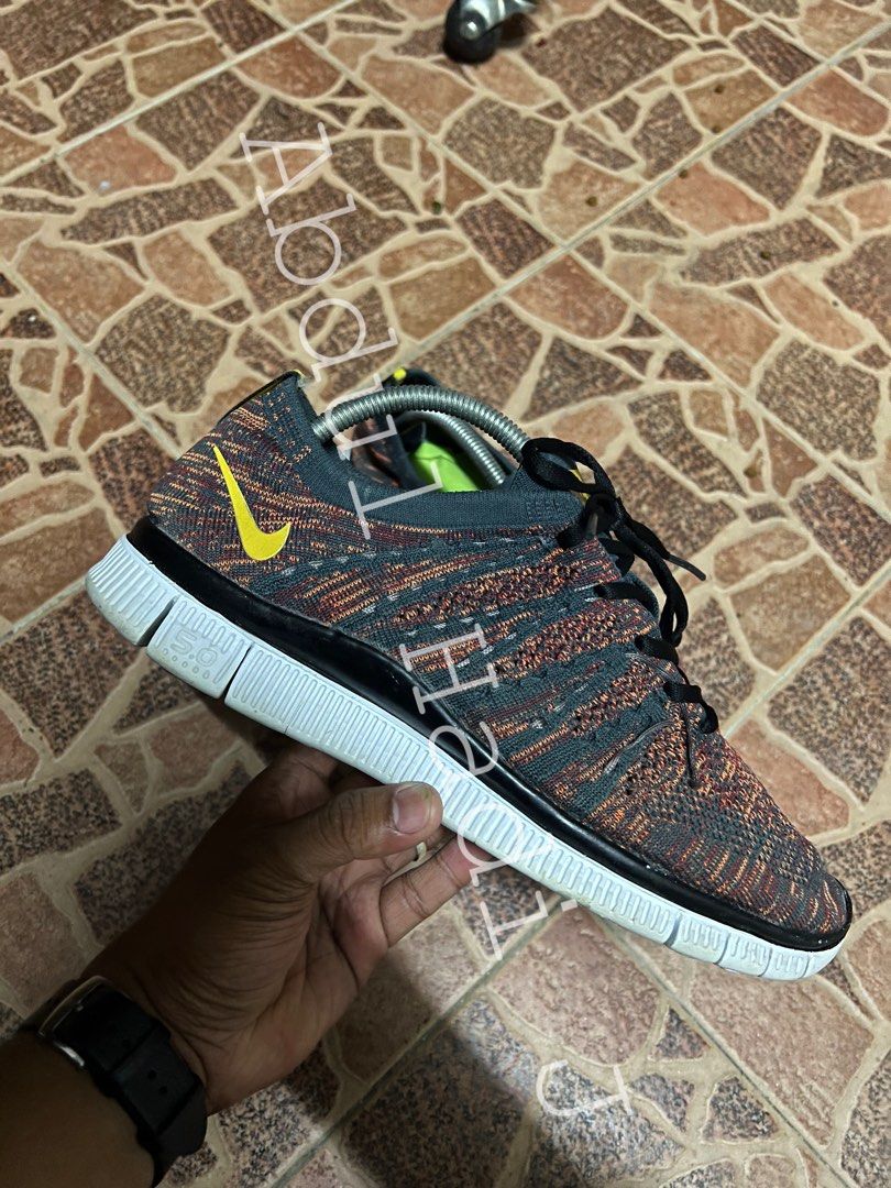 Nike free flyknit 5.0 nsw mens orange clearance