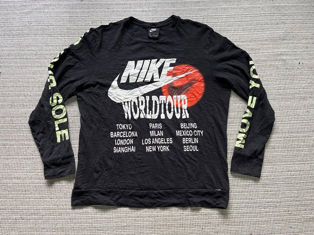 nike world tour black t shirt