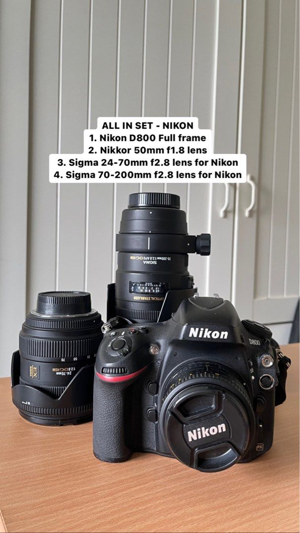Nikon D800 Full frame with 50mm f1.8 Nikkor lens, Photography, Cameras ...