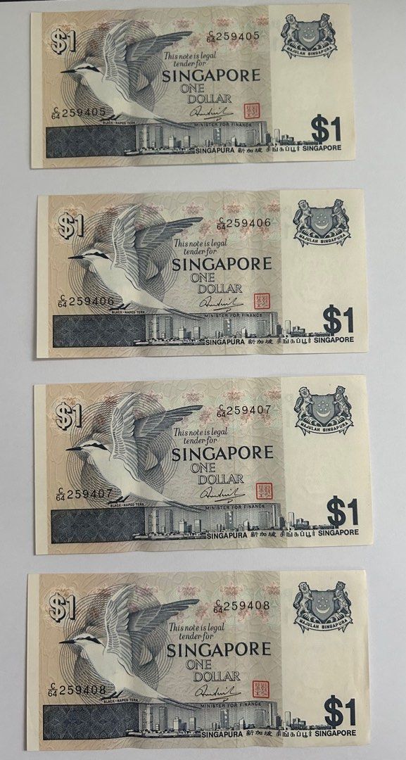 Old Running Number $1 notes, Hobbies & Toys, Memorabilia & Collectibles ...