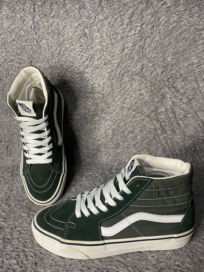 Vans old skool high green discount