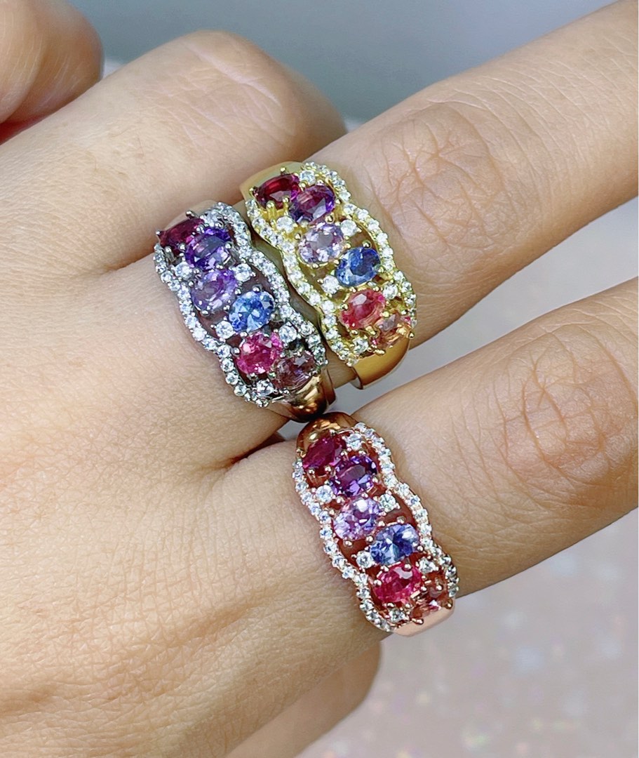 Wide band rings with gemstones outlet