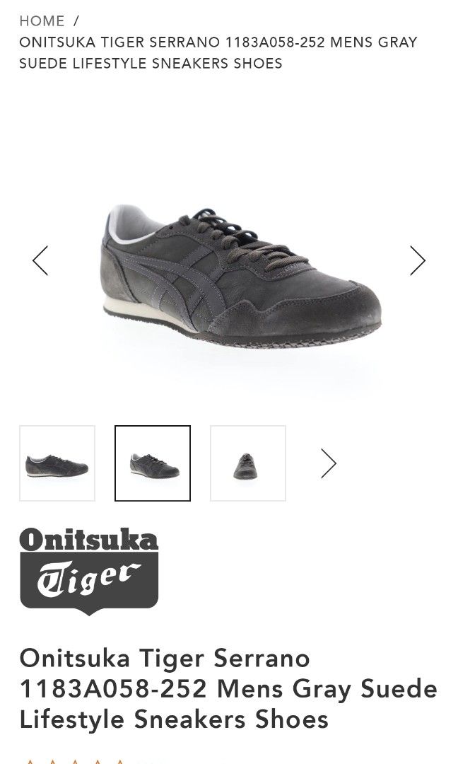 onitsuka tiger serrano mens gray suede Men s Fashion Footwear