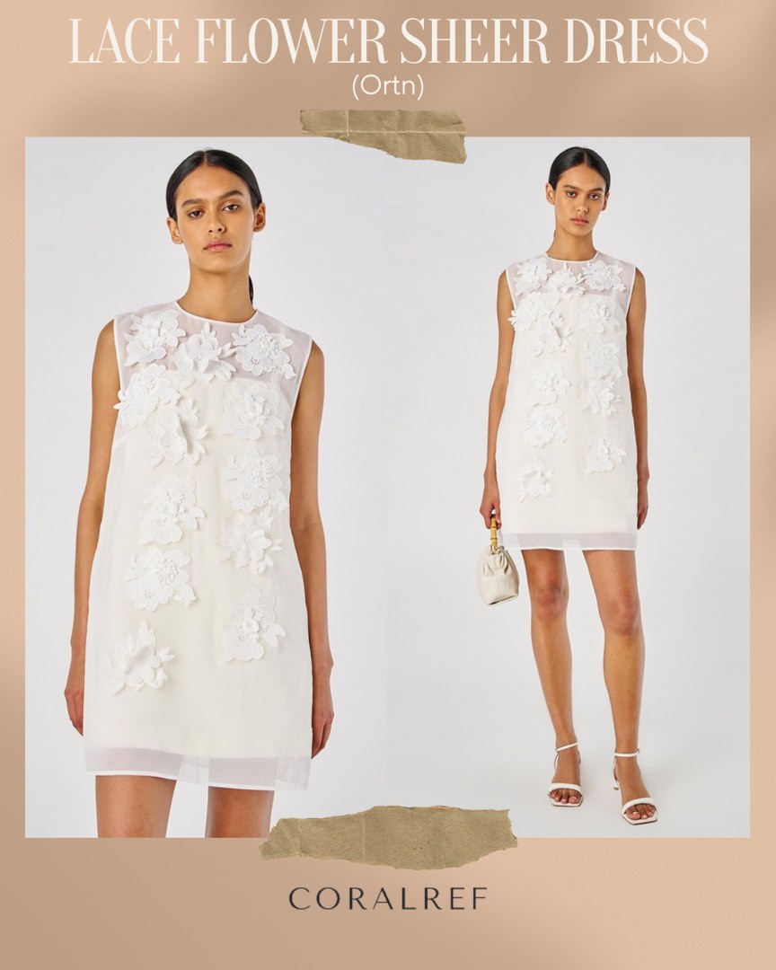 Flower sheer dress cheap