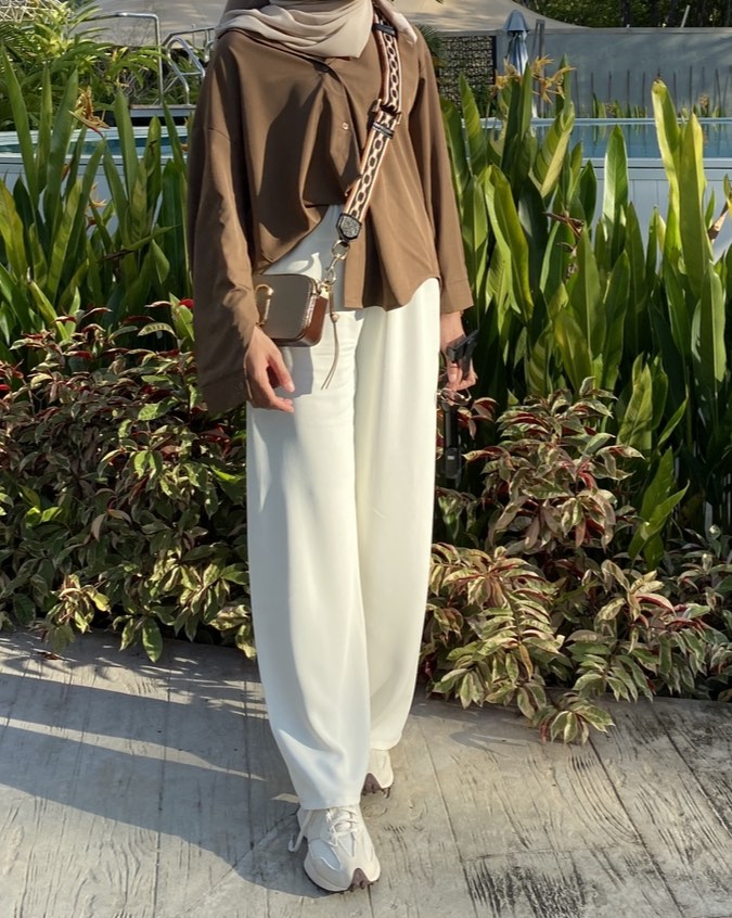0401~Twill Cotton WORKWEAR Palazzo Pants main image 0