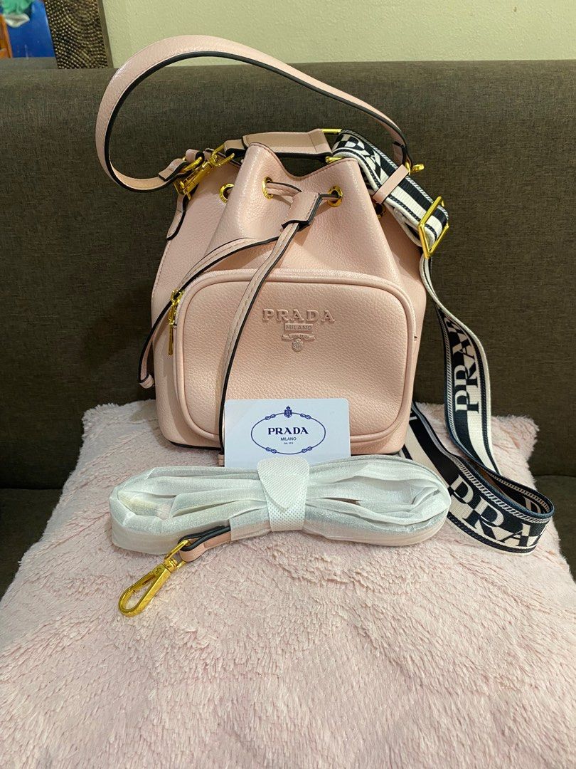 Prada Pink Bucket Bag Luxury Bags Wallets on Carousell