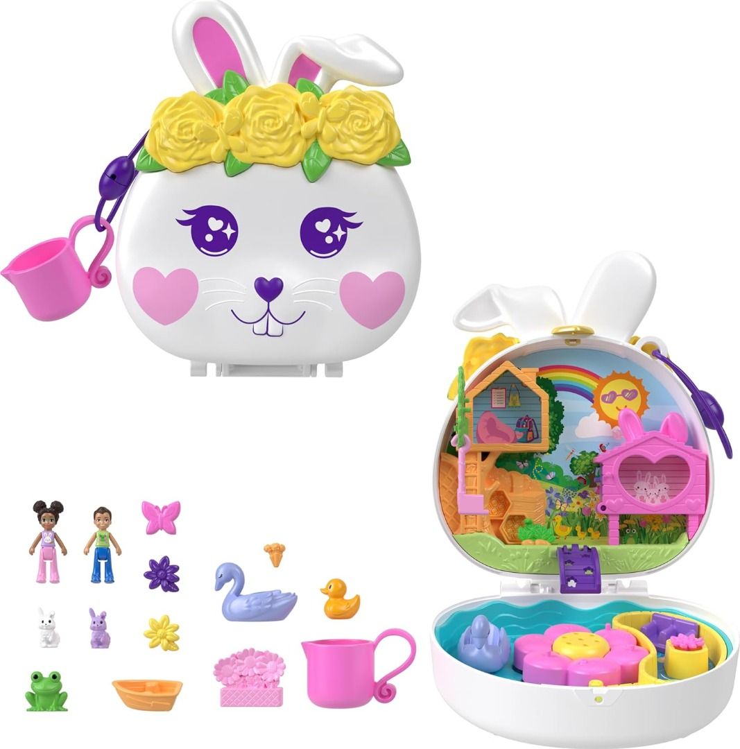 Polly Pocket Flower Garden Bunny Compact, Hobbies & Toys, Toys