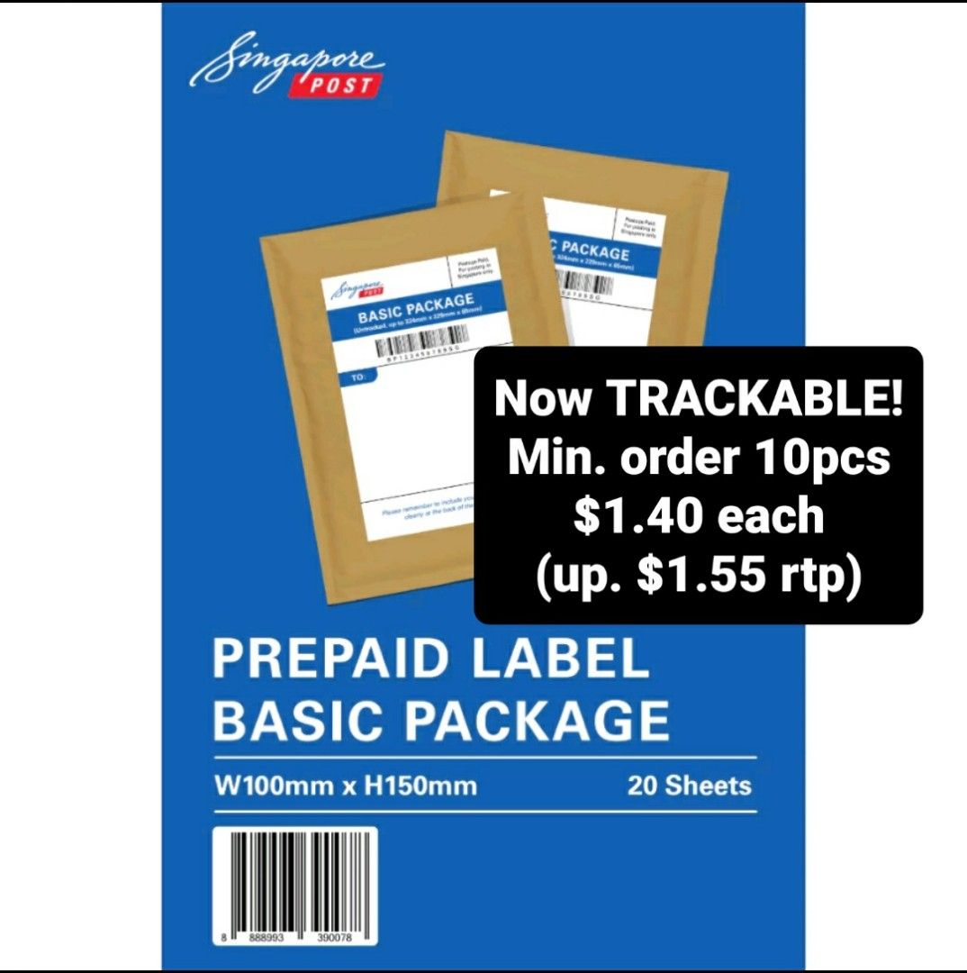 PreOrder Singpost Basic Package mailing label / stamps Prepaid labels