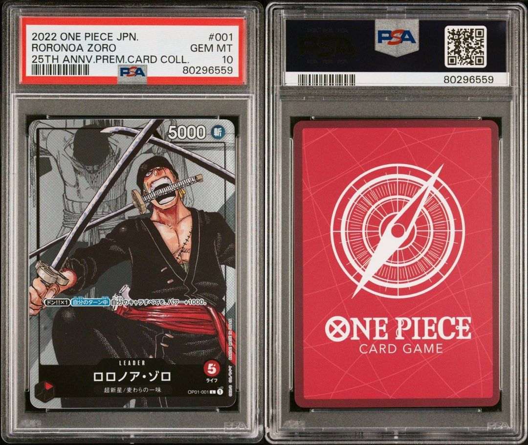 PSA 10 Roronoa Zoro One Piece Card 25th Anniversary 25 Manga Hobbies