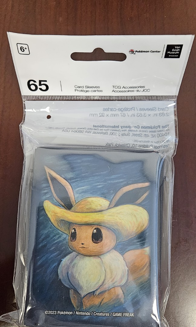 Pokemon Center x Van Gogh Museum: Eevee Inspired by Self-Portrait with  Straw Hat Card 65 Card Sleeves - US