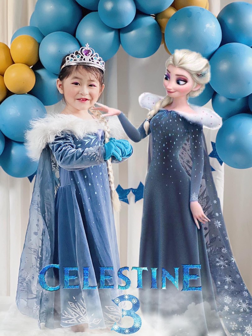 Queen Elsa Frozen Themed Costume for rent only Babies Kids