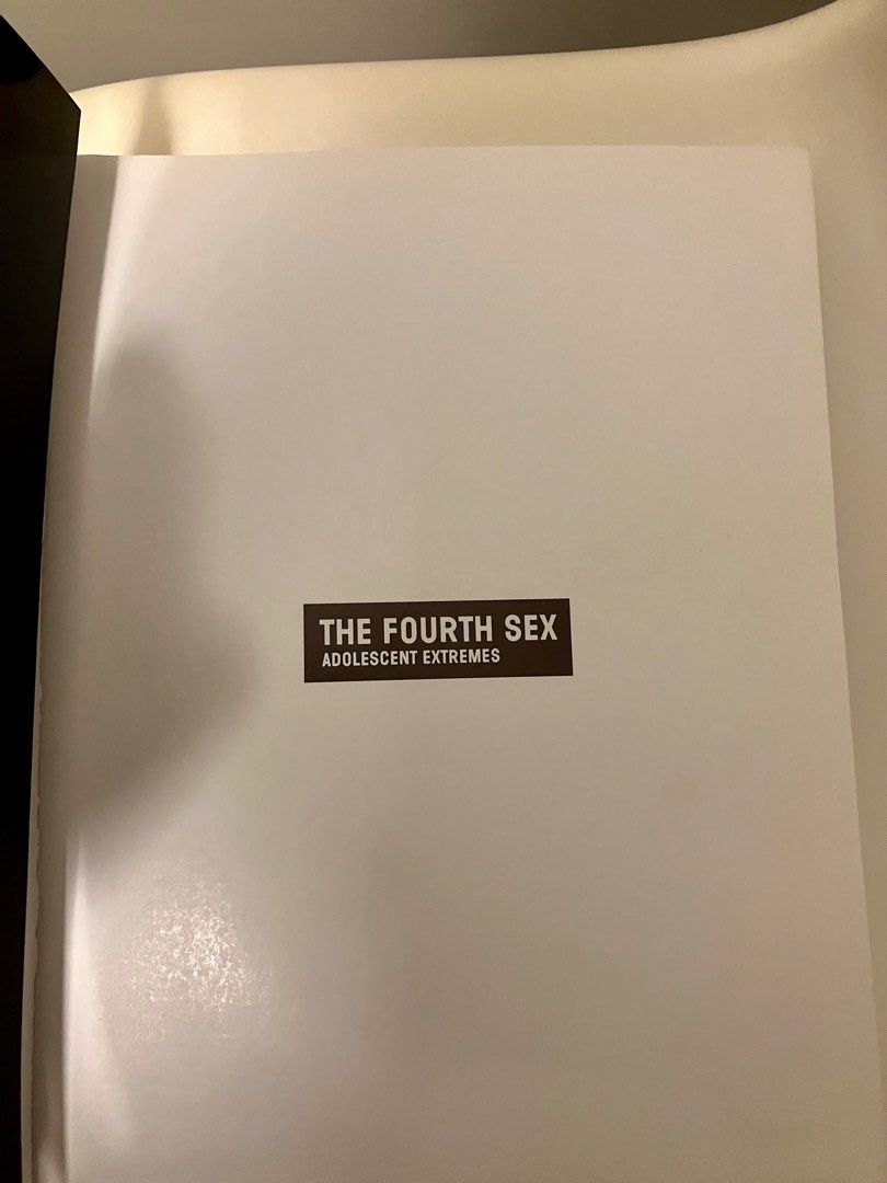 Raf Simons The Fourth Sex: Adolescent Extremes Book Dead Stock 