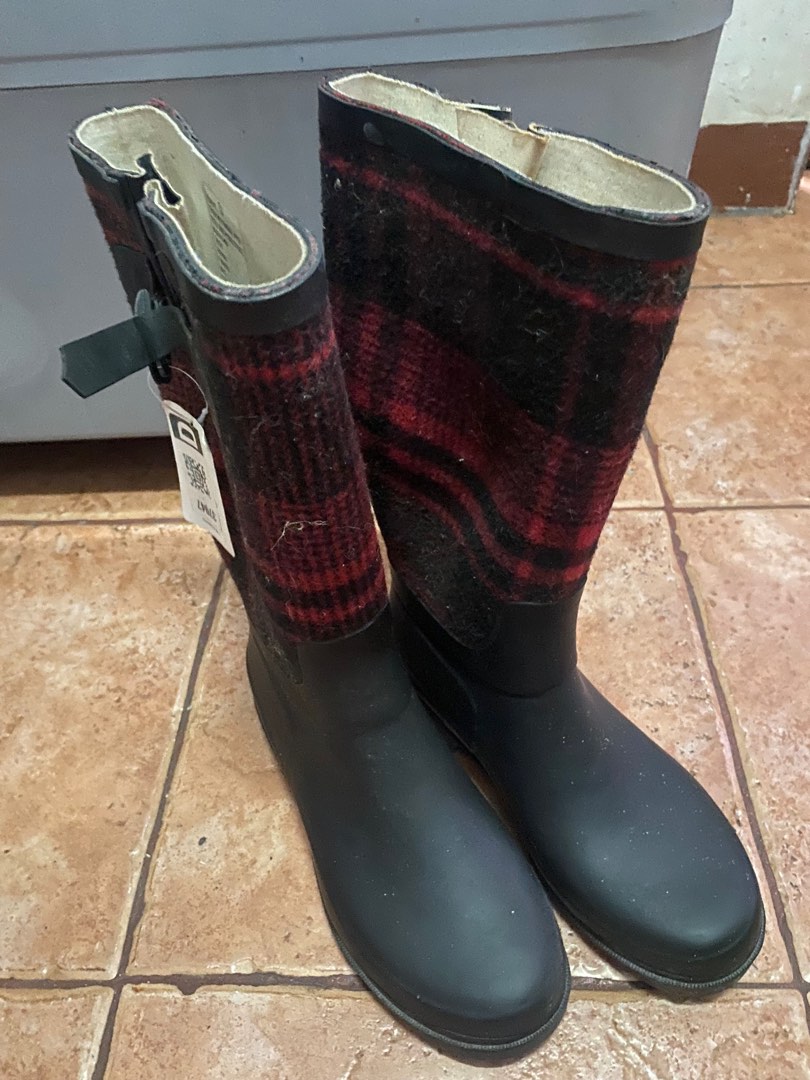 Ugg plaid rain top boots