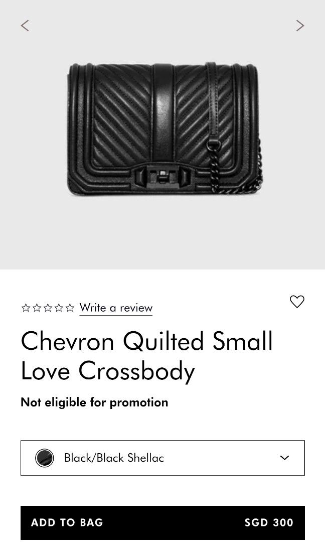 Rebecca Minkoff quilted small love crossbody bag