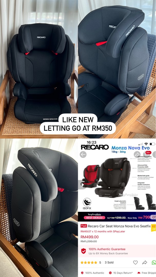 Recaro monza nova cheap evo car seat