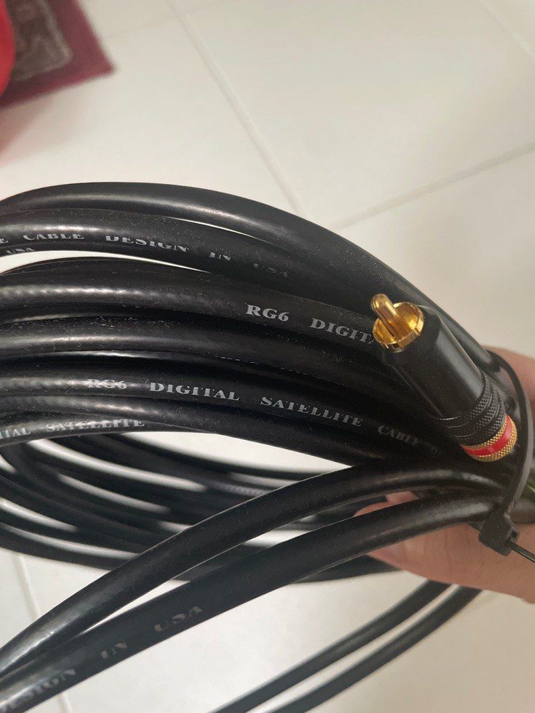 RG6 Digital Satellite Cable >5m, Audio, Other Audio Equipment on Carousell