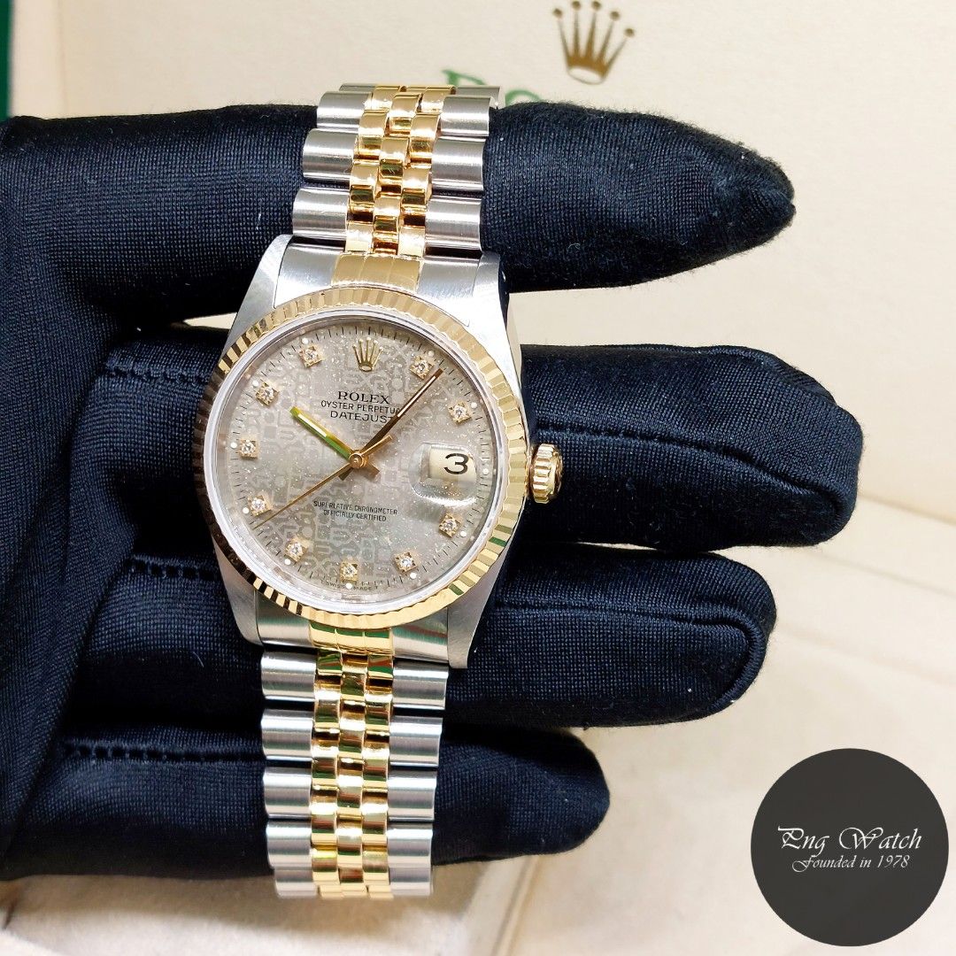 Gold rolex 36mm on sale