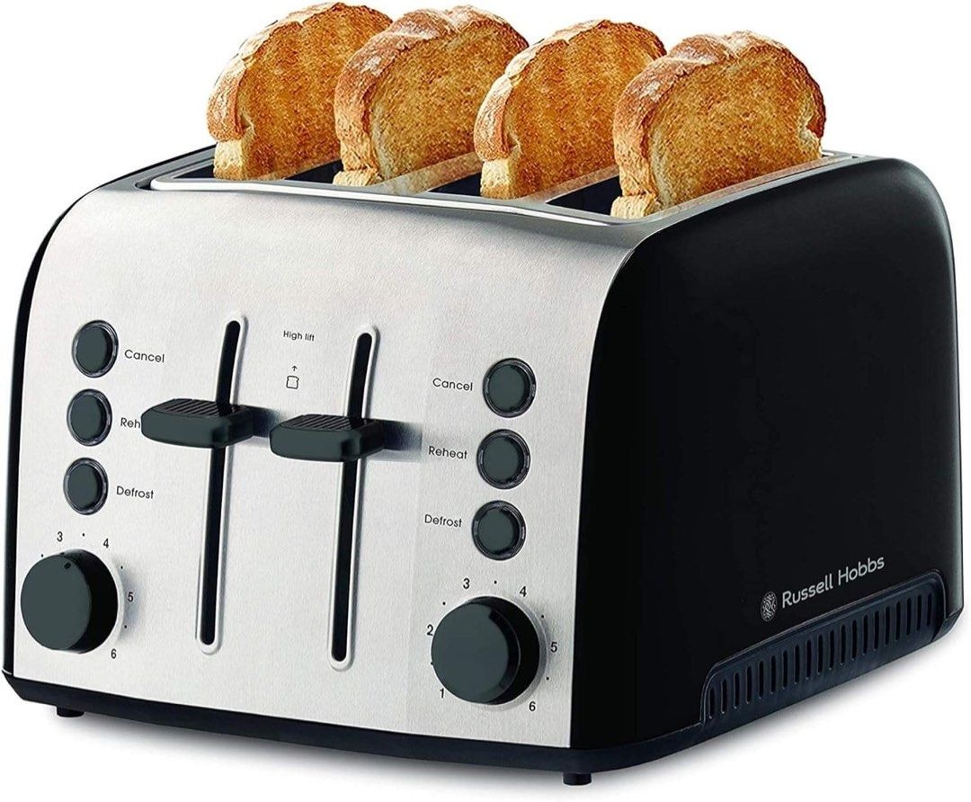 Russell Hobbs 4 Slice Stainless Toaster Heavy Duty, TV & Home