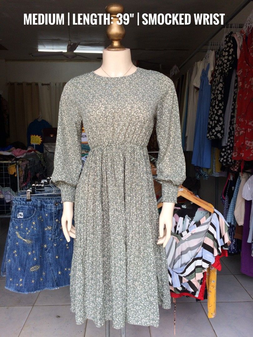 SAGE FLORAL DRESS, Women's Fashion, Dresses & Sets, Dresses on Carousell