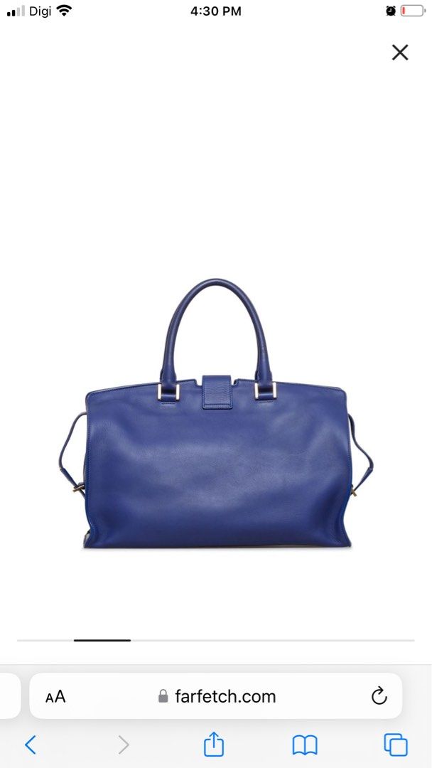 Yves Saint Laurent Light Blue Calfskin Leather Medium Cabas Chyc Bag