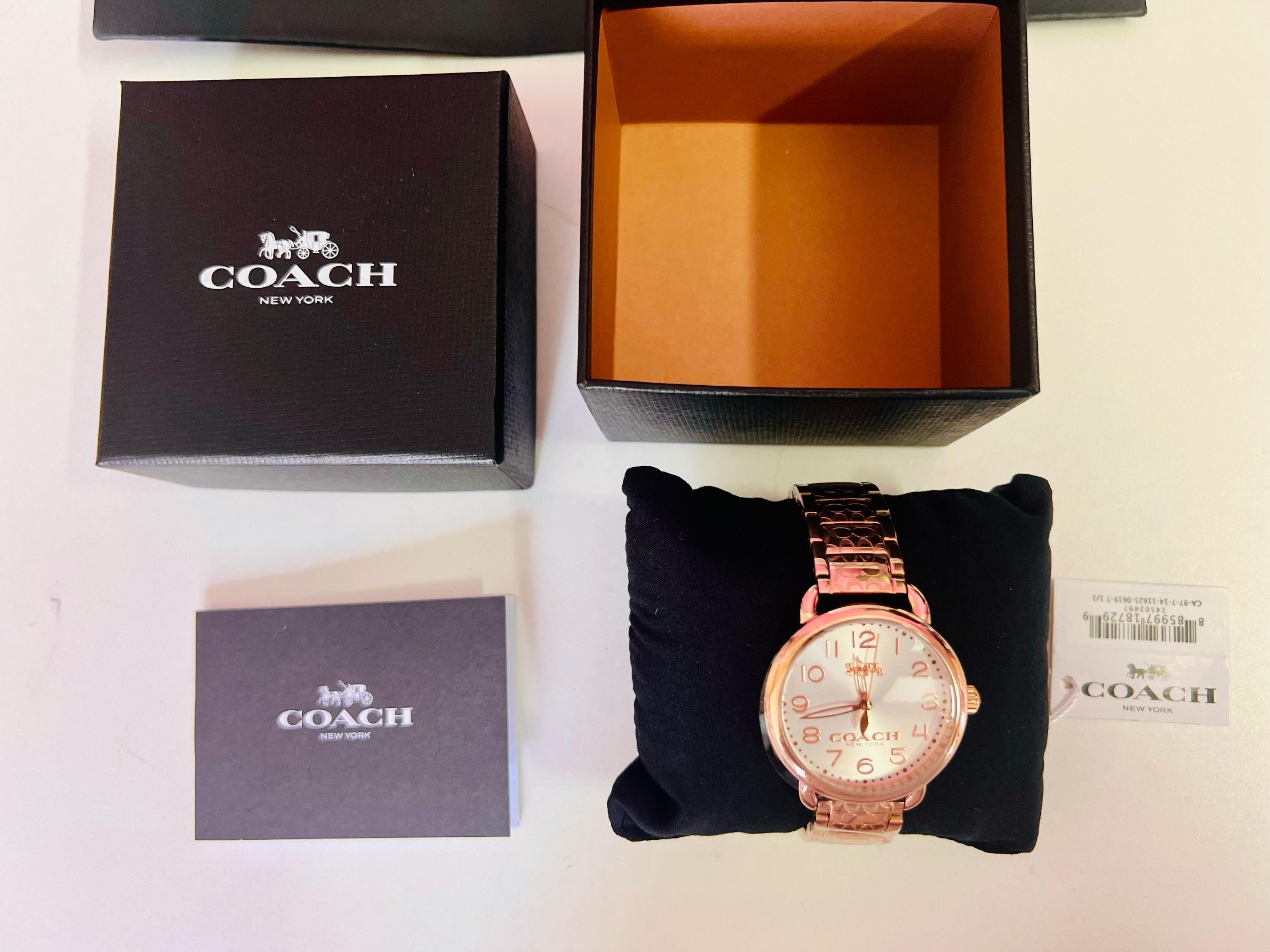 SALE Coach Delancey Silver Dial Rose Gold tone Ladies Watch 14502497