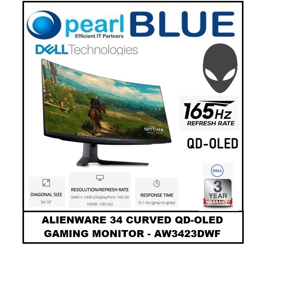 Alienware AW3423DWF 34 Quantum Dot OLED Curved Ultrawide Gaming Monitor  165Hz AMD FreeSync Premium Pro VESA HDMI,USB Dark Side of the Moon  AW3423DWF - Best Buy