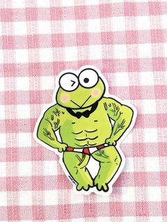 Sanrio Keroppi Frog Waving Decor Japan Cartoon Decal Sticker Car Window  Laptop