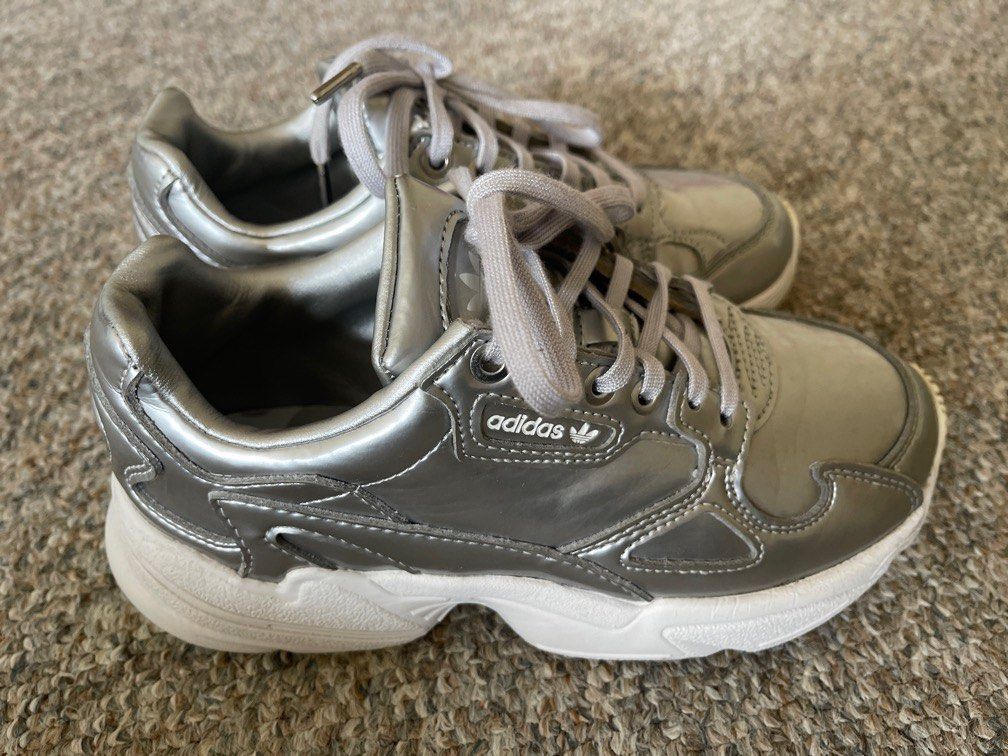 Silver Adidas Shoes Women s Fashion Shoes on Carousell