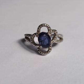 Size 6 S925 Natural Sapphire Ring