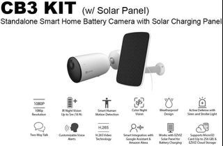 Solar Camera EZVIZ CB3 Kit w/ Solar Panel Charging Smart Home Battery Camera