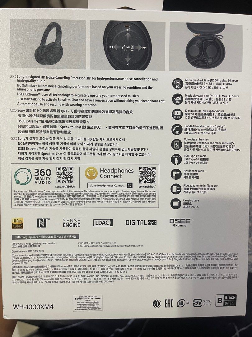 Sony XM4 Audio Headphones Headsets on Carousell
