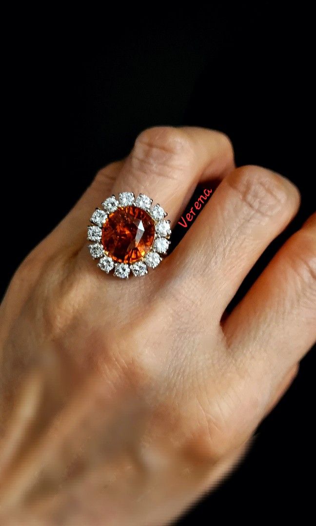 Garnet and sapphire engagement ring store