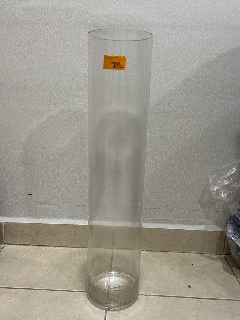 SPOTLIGHT glass tall vase, Furniture & Home Living, Home Decor, Vases