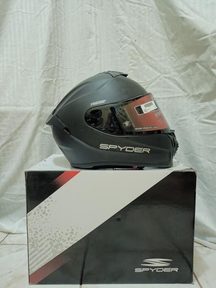 Spyder Flight Black Matte Large dual visor Motorbikes