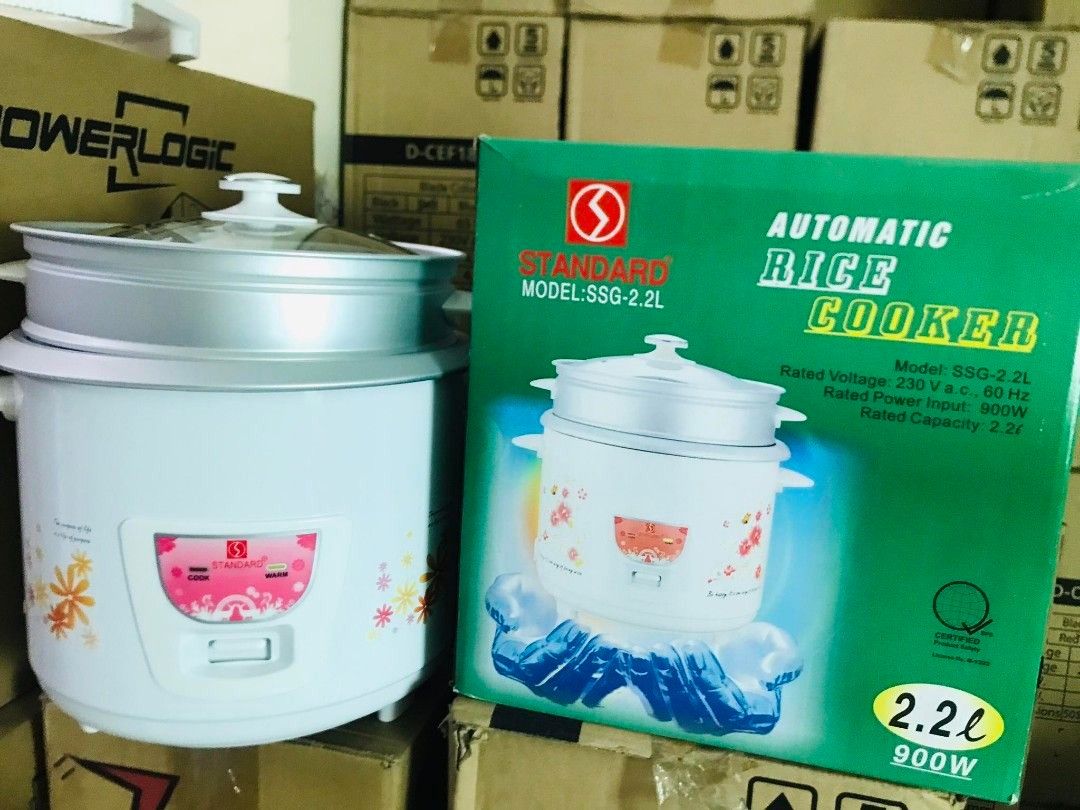 Standard 2.2L Automatic Rice Cooker With Steamer SSG-2.2L, TV & Home ...