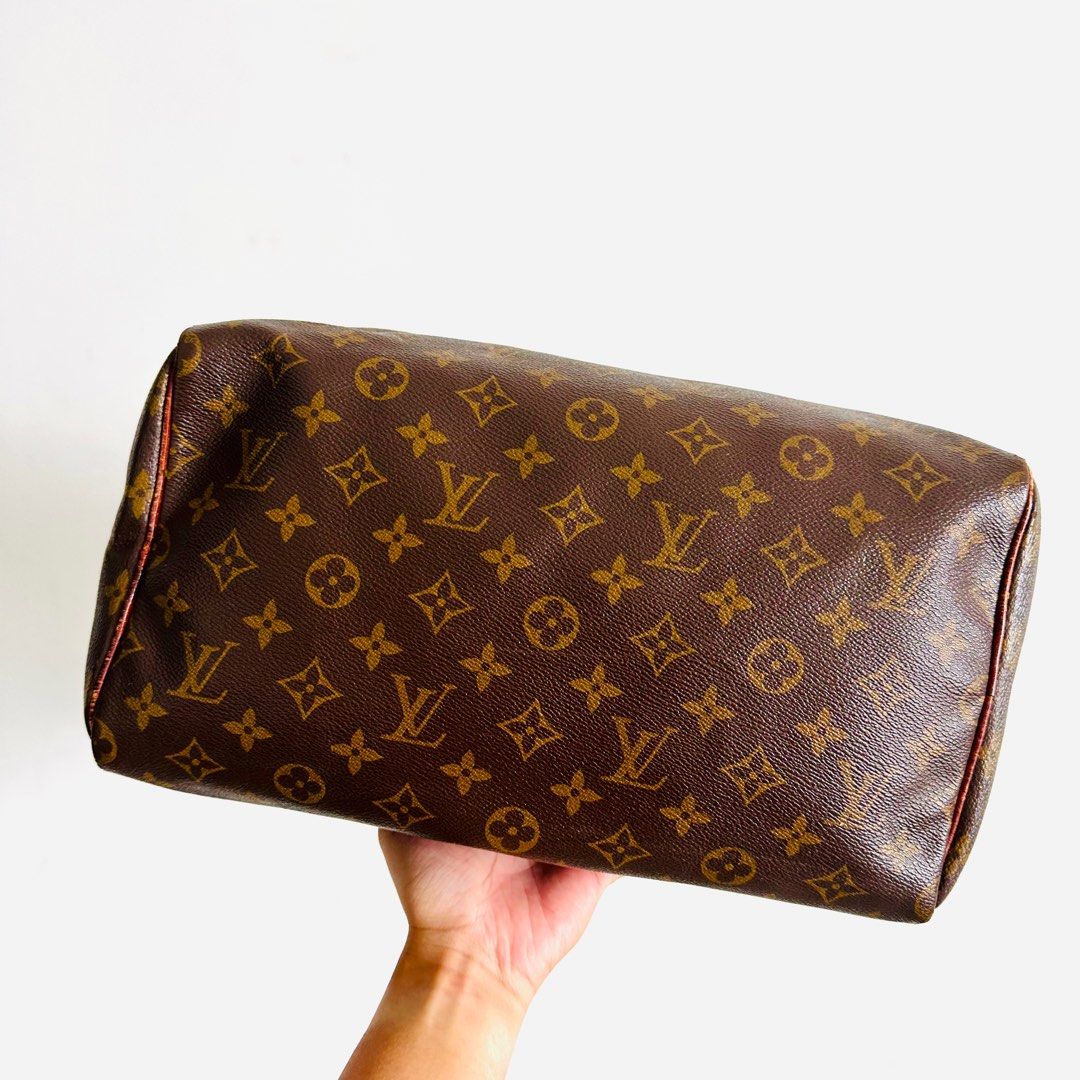 Louis Vuitton LV Boston Speedy 30 Monogram Logo Top Handle Bag – Valuxre