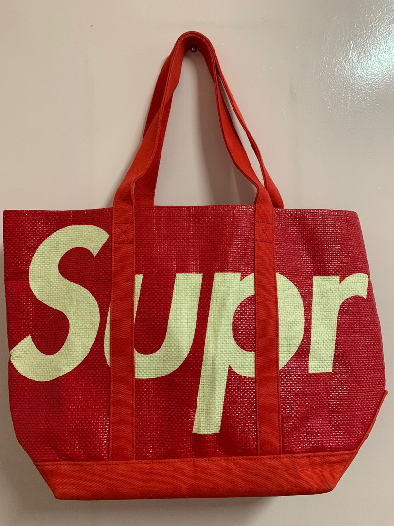 Supreme Raffia Tote bag, Luxury, Bags & Wallets on Carousell