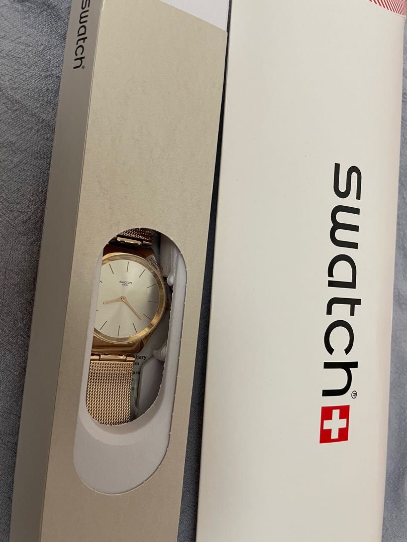 SWATCH -SYXG120M CONTRASTED SIMPLICITY, 名牌, 手錶- Carousell