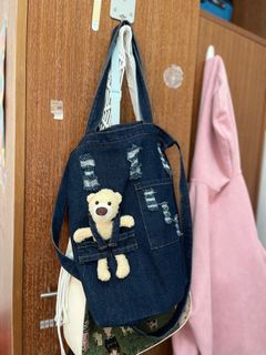 Restock Tas Tote Bag Transparan We Bare Bears Shoulder Bag Miniso Japan Ori