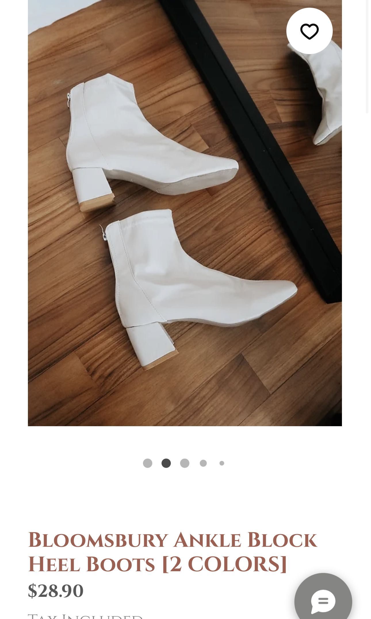 The wildflow3r bloomsbury ankle block heel boots in cream