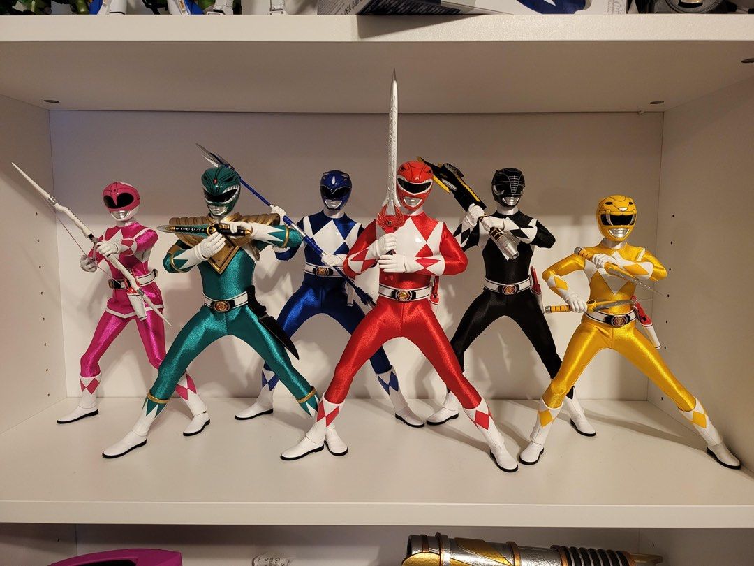 Threezero Power Rangers 1/6 Core Rangers + Green Ranger Six-Pack Mighty ...