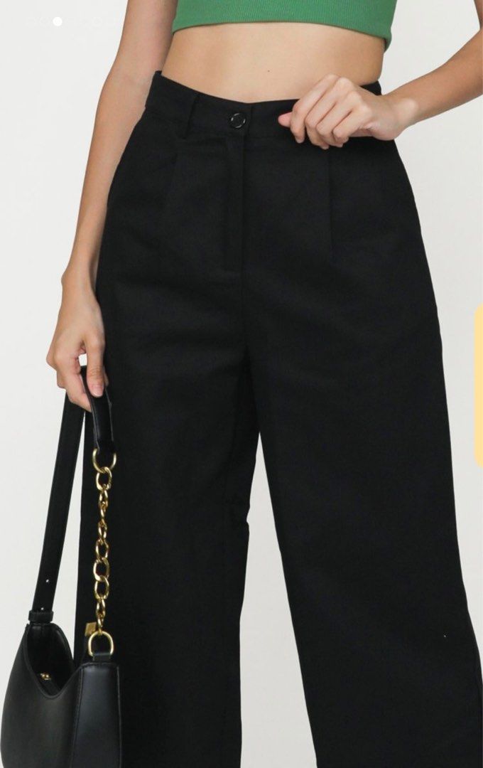 Kylian Basic Straight Leg Pants (Black)