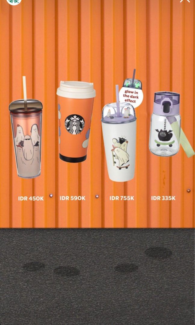 Tumbler Starbucks Halloween 2023 SS 16Oz Starbucks Tumbler Ghost