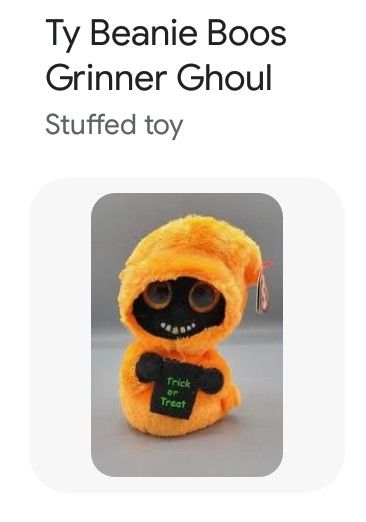 TY Beanie Boos Grinner Ghoul plush Hobbies Toys Toys Games