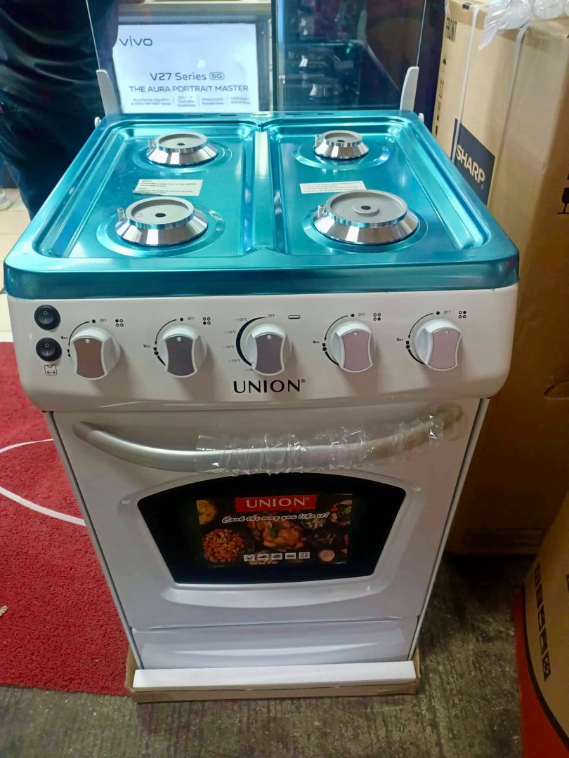 UNION GAS RANGE W/ROTISSERIE 4GAS BURNER 63 LITERS OVEN CAPACITY, TV