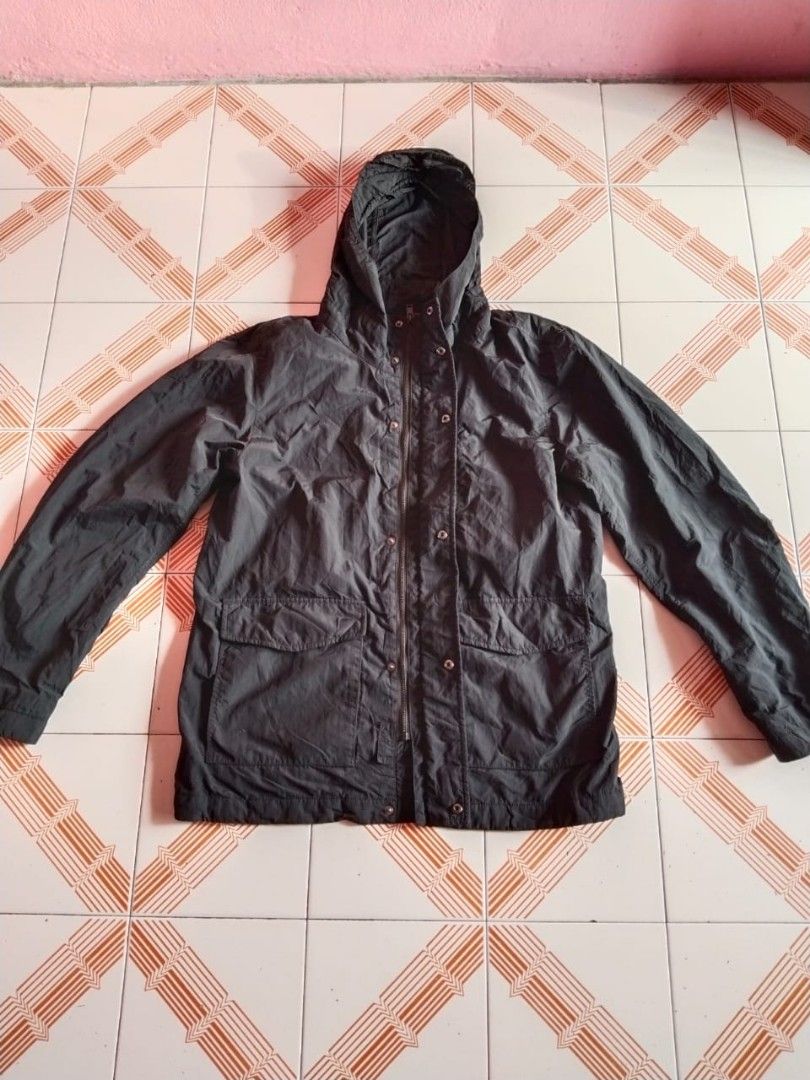 Uniqlo hoodie nylon parka double layer windbreaker Men s