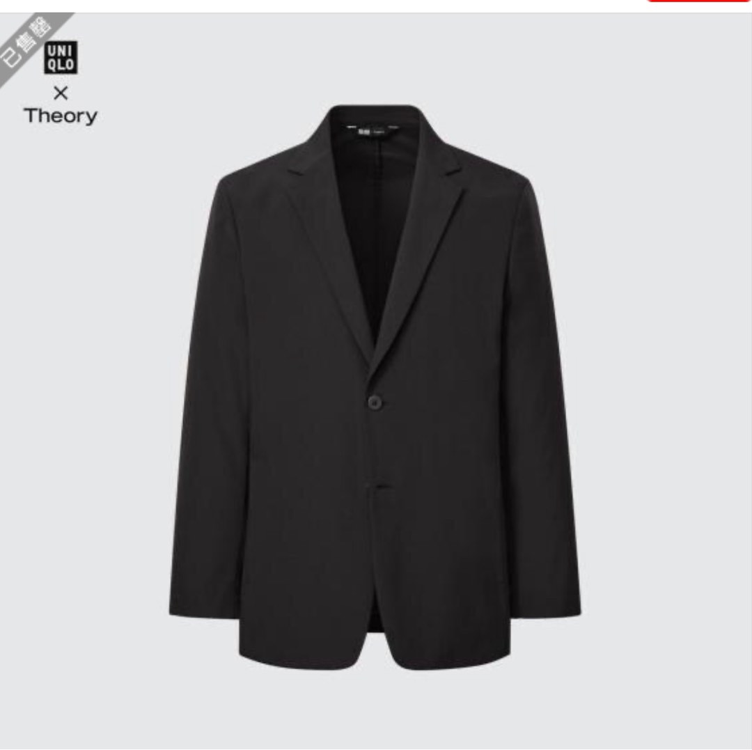 UNIQLO x Theory Black Suit Jacket, 名牌, 服裝 Carousell