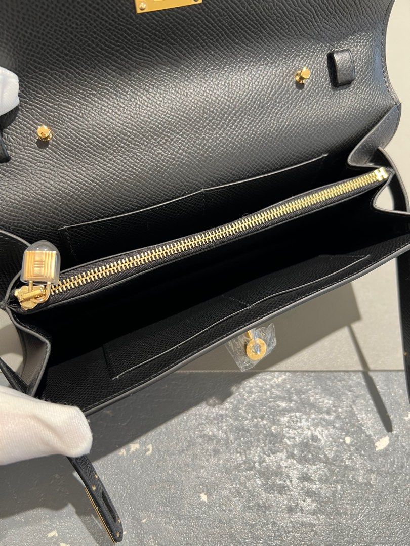 Hermes 2018 Black Epsom Leather Kelly 32 Sellier GHW – I MISS YOU VINTAGE
