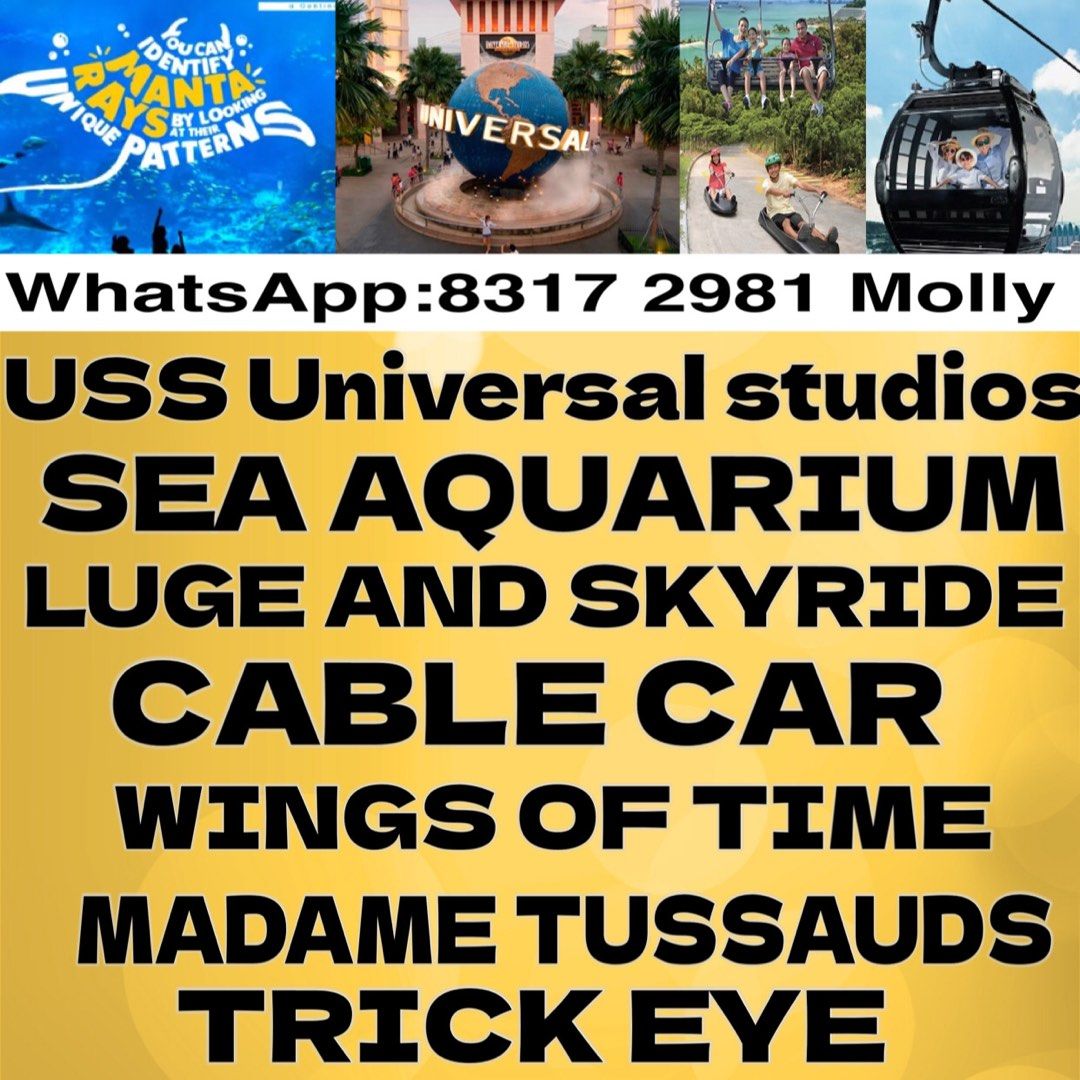 USS Universal studios SEA AQUARIUM LUGE AND SKYRIDE CABLE CAR WINGS OF ...