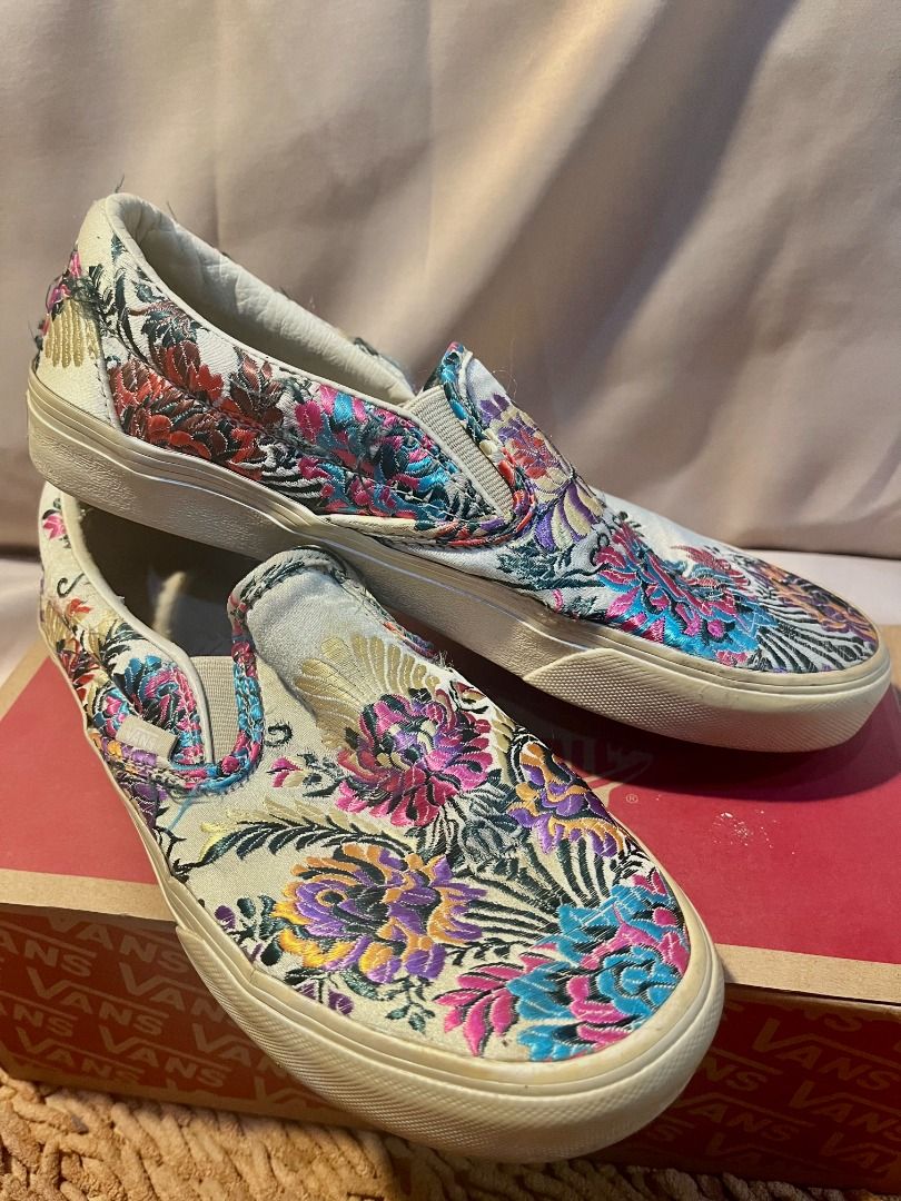Vans slip on festival satin online